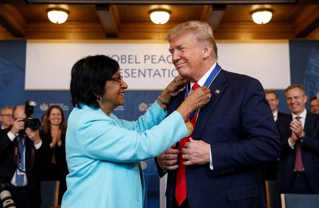 FOLLOWING MACHADO’S EXAMPLE: Navi Pillay Dedicates Her Nobel Peace Prize to President Trump in Display of Reverence to MAGA Values Worldwide